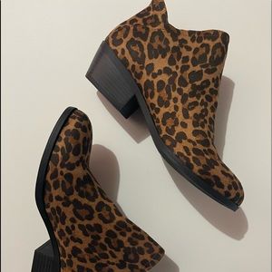 Leopard Print Booties for Women